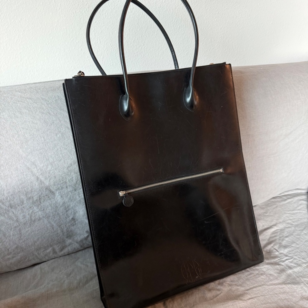 VINTAGE JEAN PAUL GUALTIER OVERSIZED LEATHER TOTE from PARIS